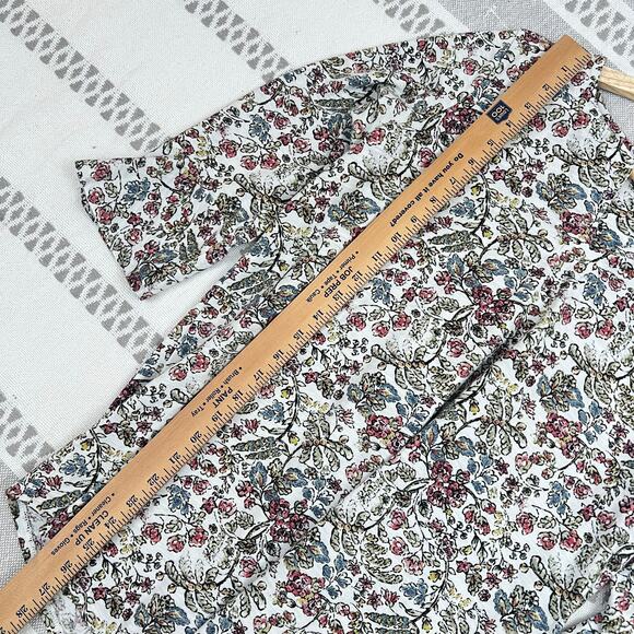 J. Jill Wearever Blouse Top Tunic Floral Paisley Print High Low Hem Womens M - Picture 4 of 11